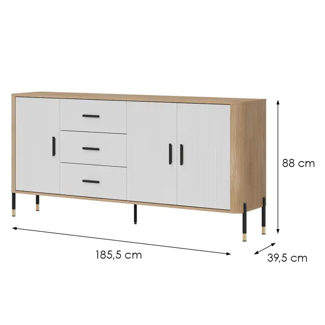 Komód Dante Dt07 Dąb Cremona/Fehér