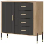 Komód Dante Dt08 Dąb Cremona/Antracit
