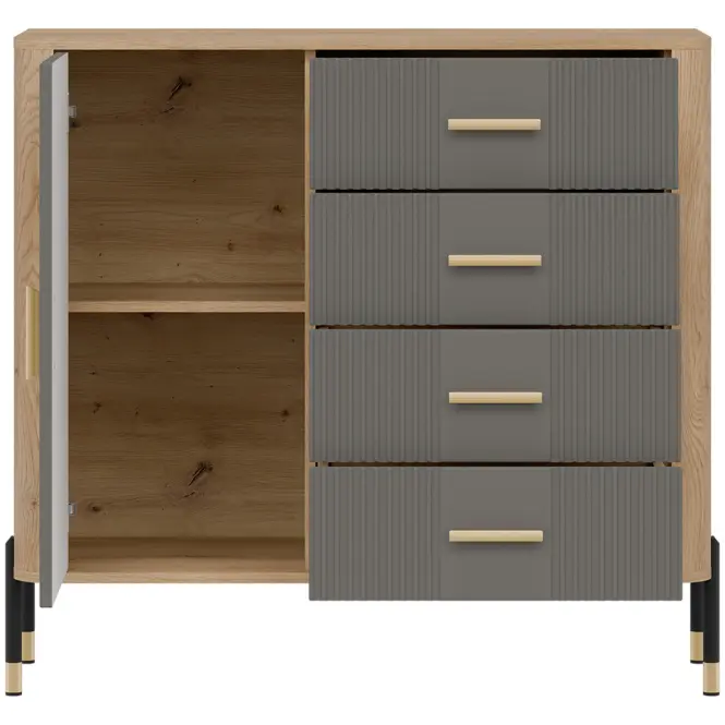 Komód Dante Dt08 Dąb Cremona/Szürke,4