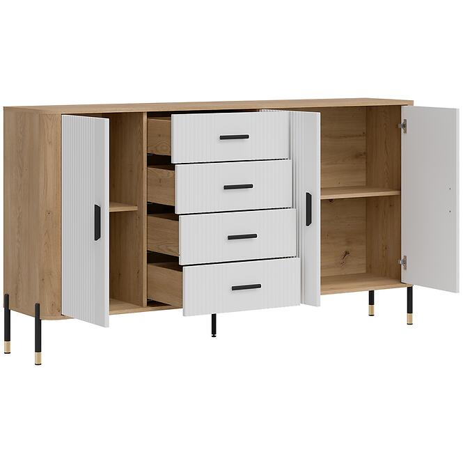 Komód Dante Dt10 Dąb Cremona/Fehér,6
