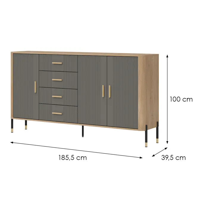 Komód Dante Dt10 Dąb Cremona/Szürke,7
