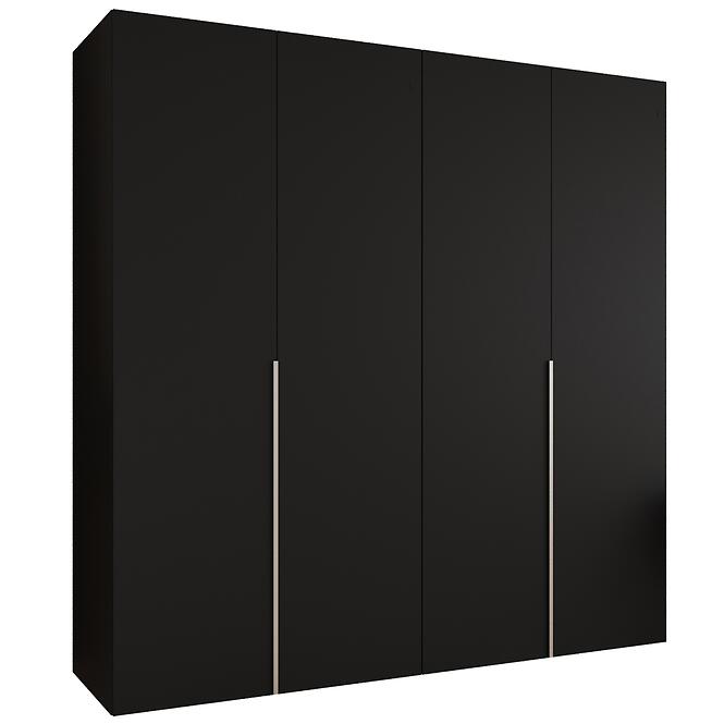 Szekrény Alicante I 200 fekete/ezüst