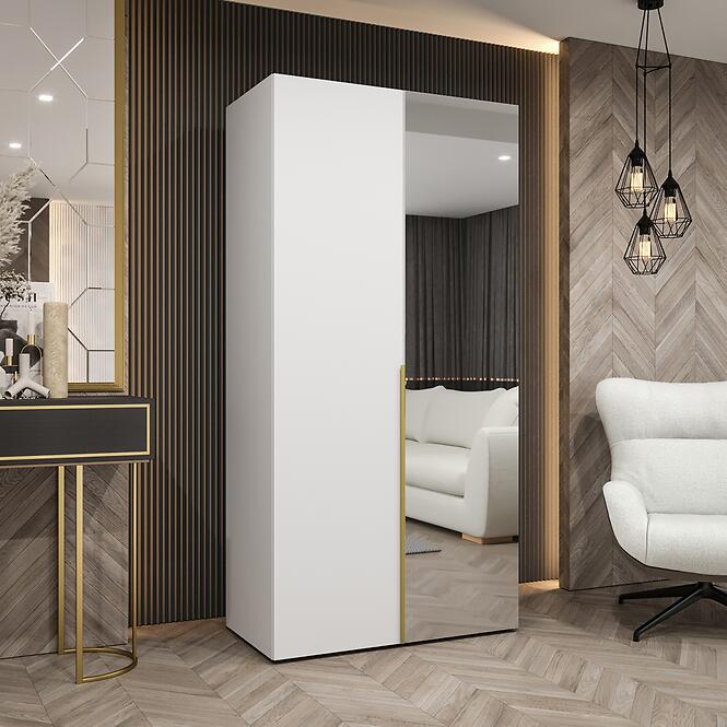 Szekrény Alicante II 100 fehér/arany