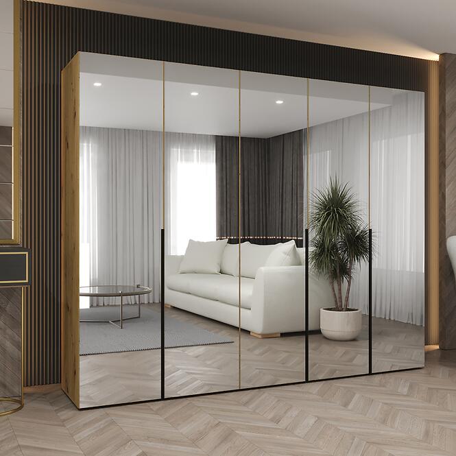 Szekrény Alicante III 250 artisan fekete,5