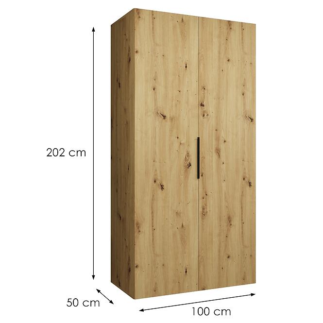 Szekrény Marbella I 100 artisan fekete