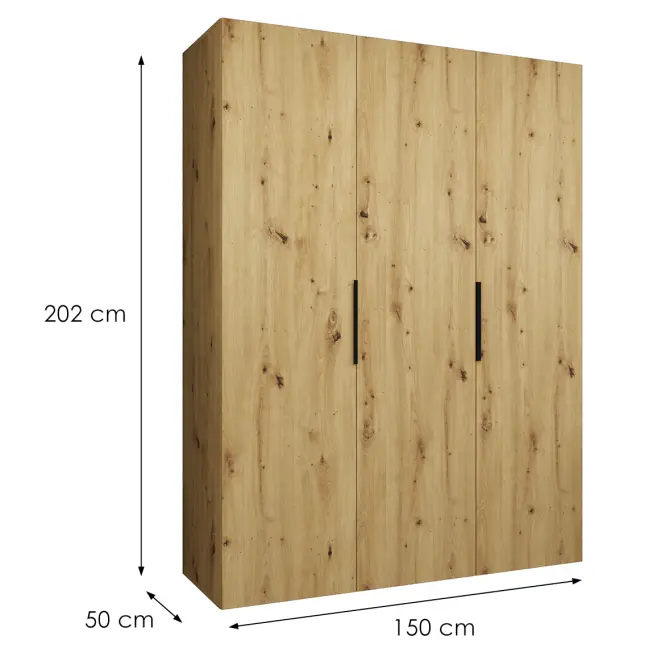 Szekrény Marbella I 150 artisan fekete