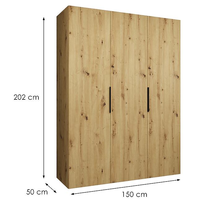 Szekrény Marbella I 150 artisan fekete