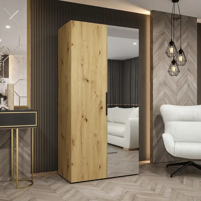 Szekrény Marbella II 100 artisan fekete,5
