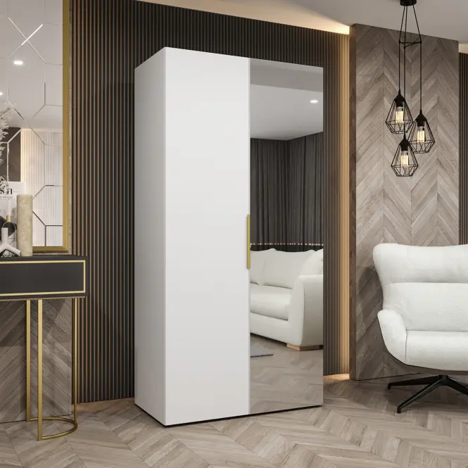 Szekrény Marbella II 100 fehér/arany,5