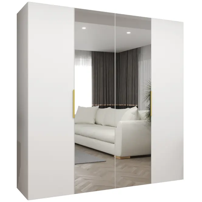 Szekrény Marbella II 200 fehér/arany