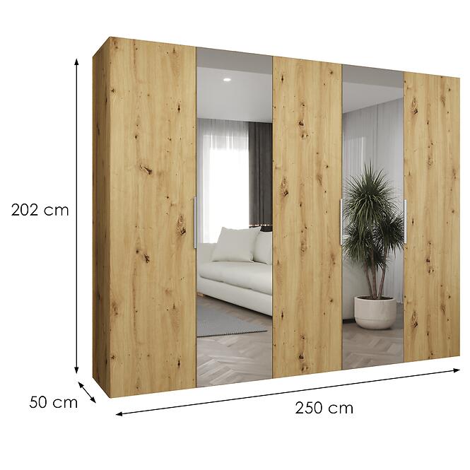 Szekrény Marbella II 250 artisan kasmír