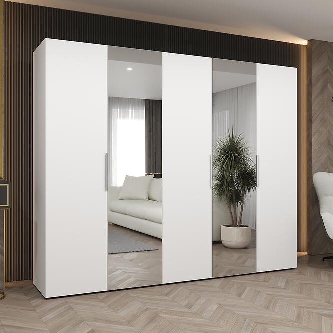 Szekrény Marbella II 250 fehér/ezüst