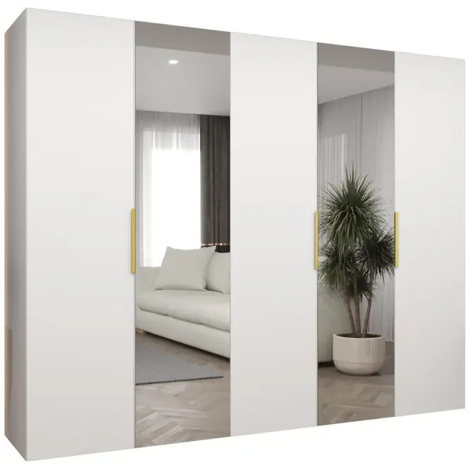 Szekrény Marbella II 250 fehér/arany