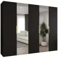 Szekrény Marbella II 250 fekete/arany