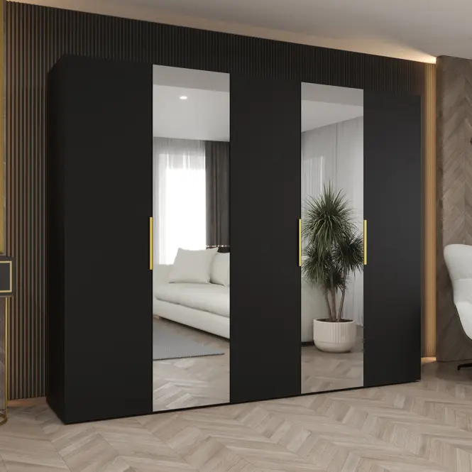 Szekrény Marbella II 250 fekete/arany,5