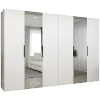 Szekrény Marbella II 300 fehér/fekete