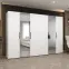 Szekrény Marbella II 300 fehér/fekete,5