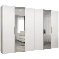 Szekrény Marbella II 300 fehér/arany