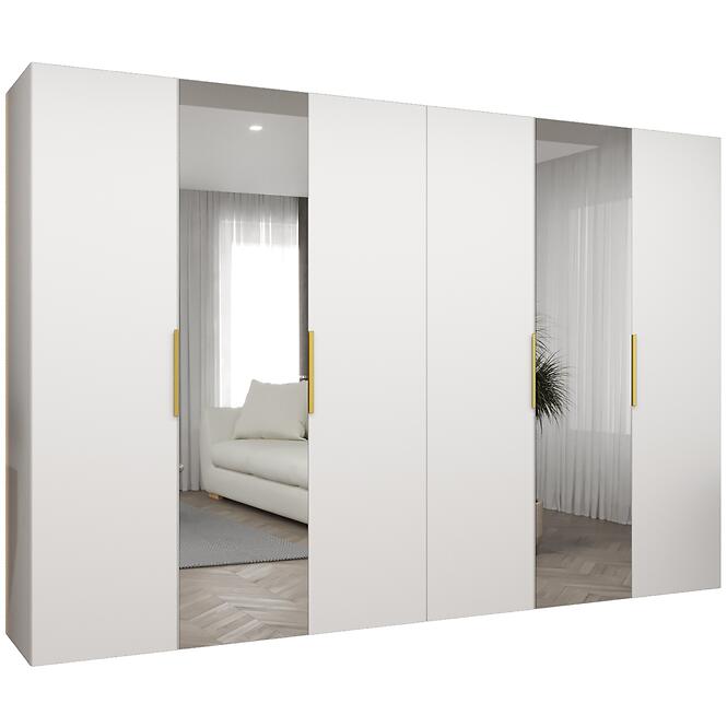 Szekrény Marbella II 300 fehér/arany