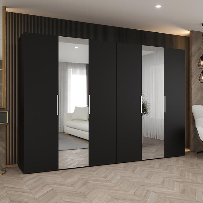 Szekrény Marbella II 300 fekete/kasmír,5