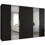 Szekrény Marbella II 300 fekete/arany