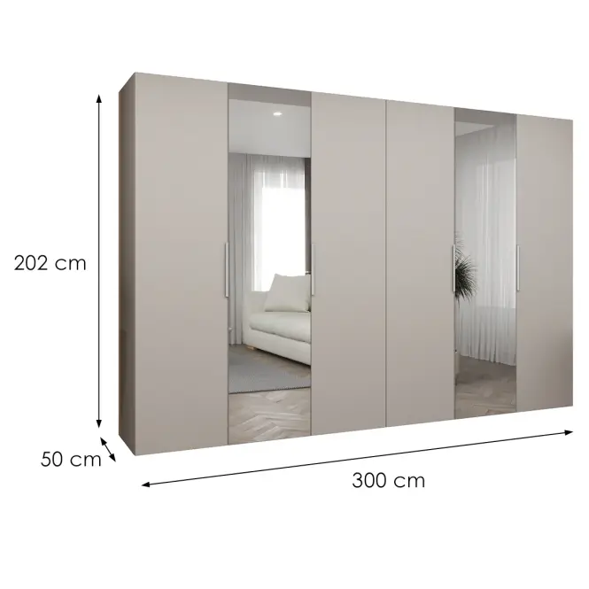 Szekrény Marbella II 300 kasmír/kasmír