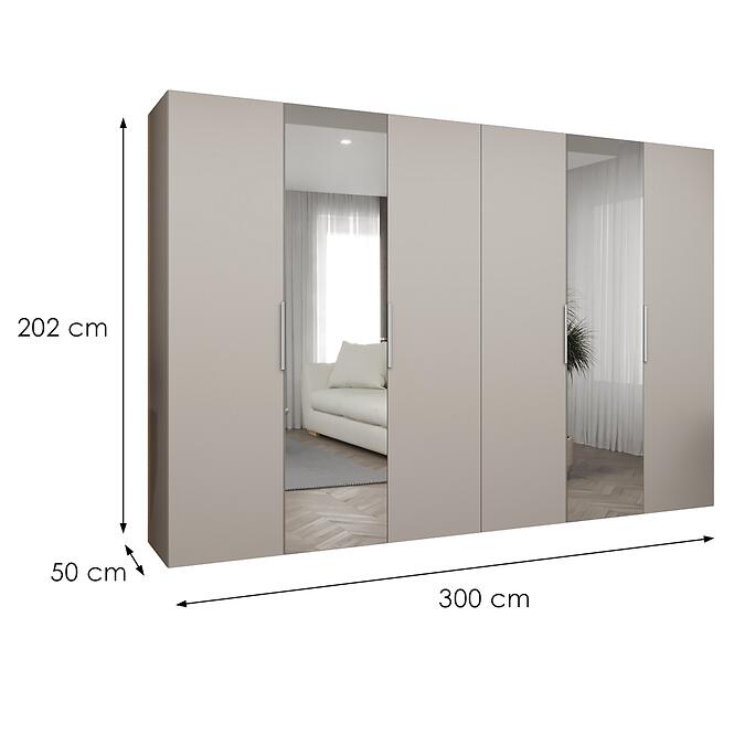 Szekrény Marbella II 300 kasmír/kasmír
