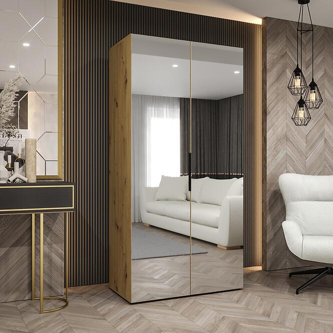 Szekrény Marbella III 100 artisan fekete