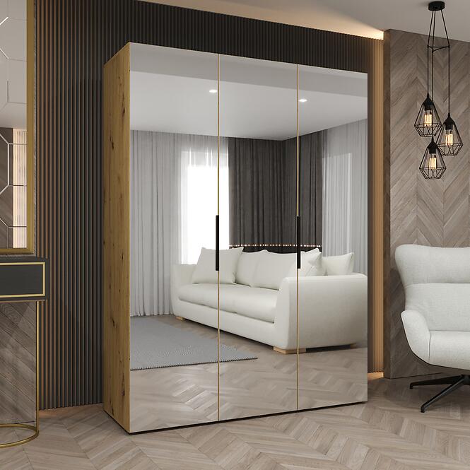 Szekrény Marbella III 150 artisan fekete