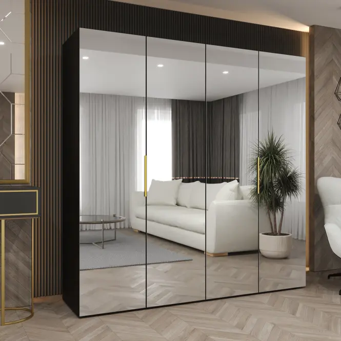 Szekrény Marbella III 200 fekete/arany,5