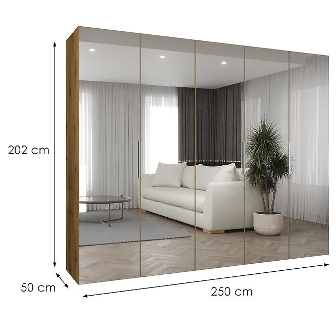 Szekrény Marbella III 250 artisan kasmír,2