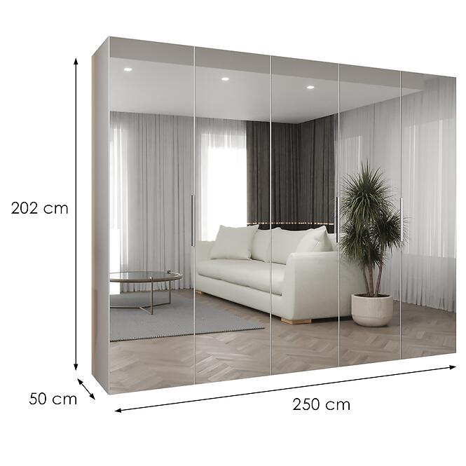 Szekrény Marbella III 250 fehér/kasmír,2