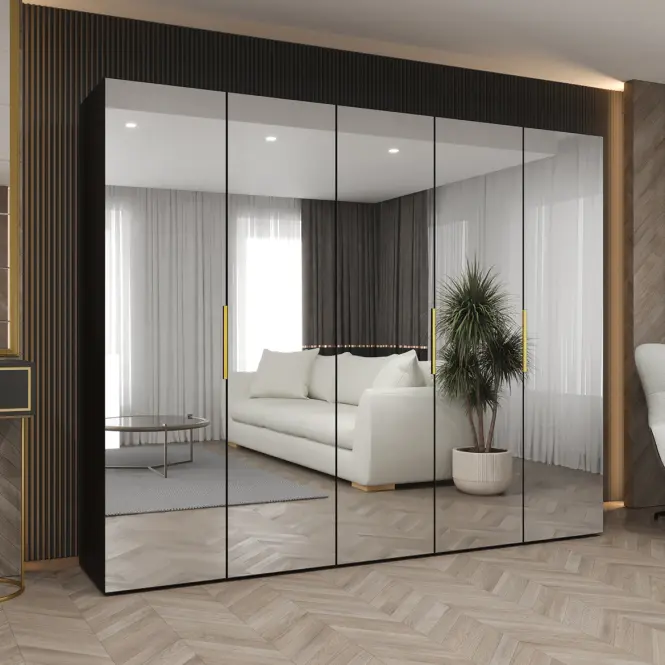 Szekrény Marbella III 250 fekete/arany,5