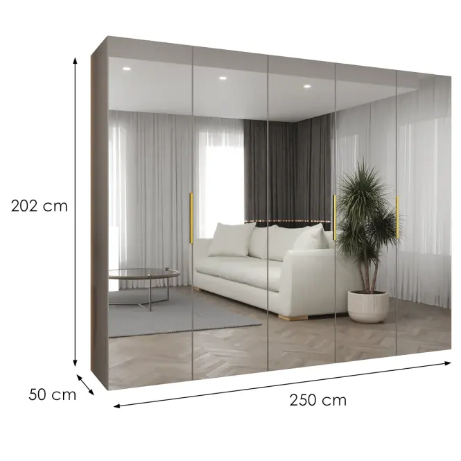 Szekrény Marbella III 250 kasmír/arany