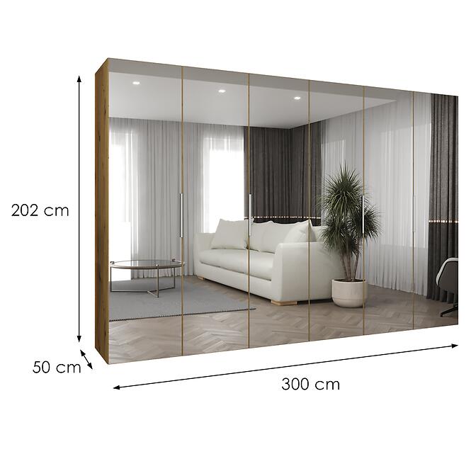 Szekrény Marbella III 300 artisan kasmír,2