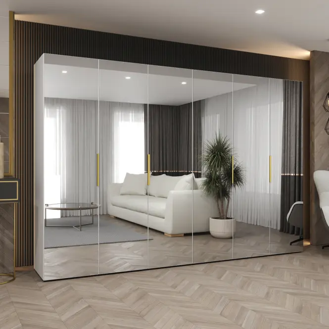 Szekrény Marbella III 300 fehér/arany