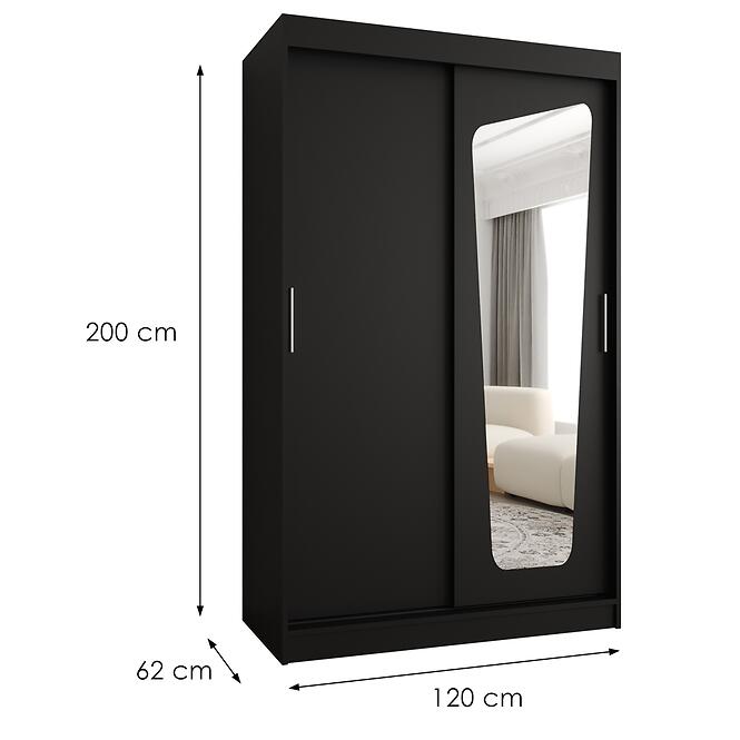Szekrény Moka 120 fekete