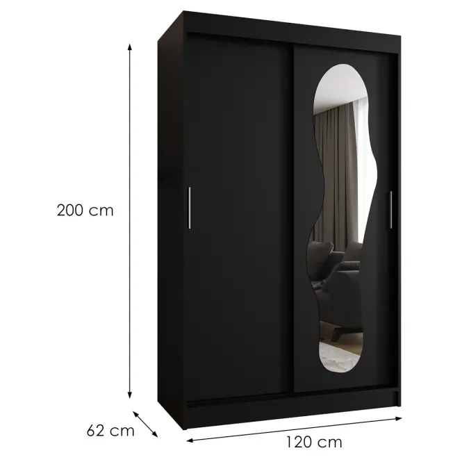 Szekrény Ultra 120 fekete