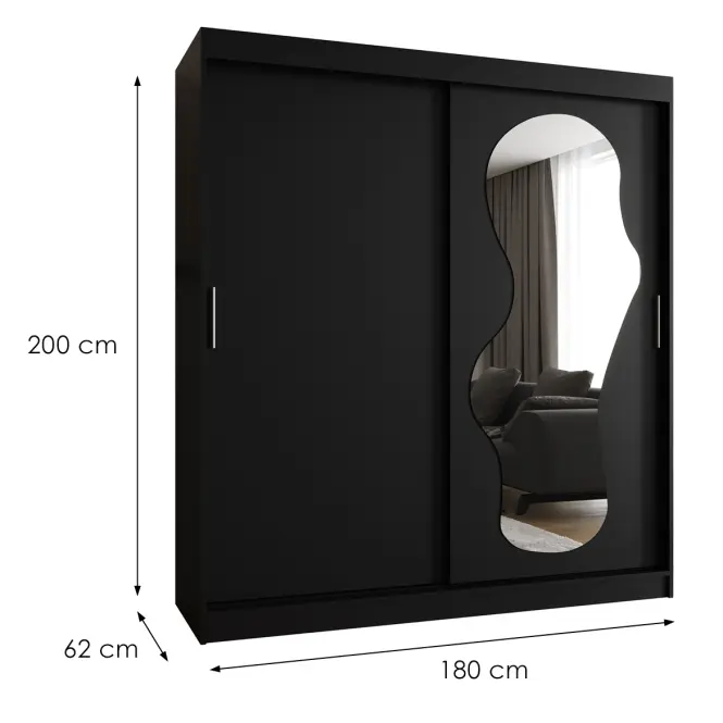Szekrény Ultra 180 fekete