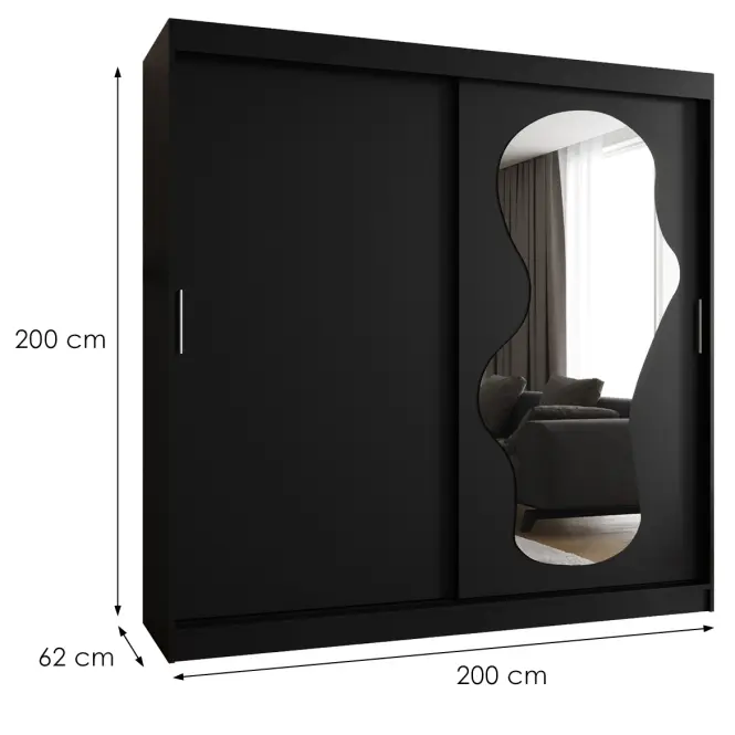 Szekrény Ultra 200 fekete