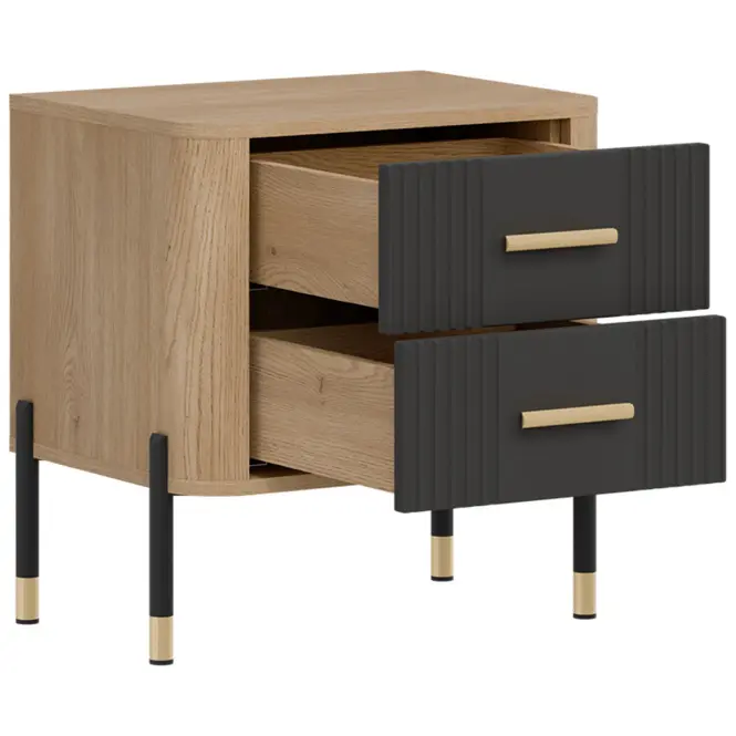 Éjjeliszekrény Dante Dt21 Cremona Tölgy/ Antracit,6