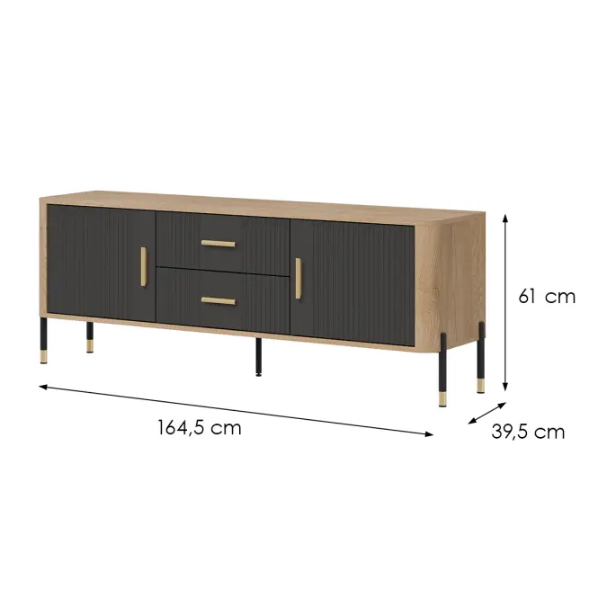 Komód Dante Rtv Dt01 Tölgy Cremona/Antracit,7