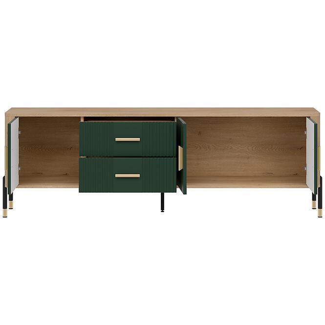Komód Dante Rtv Dt02 Tölgy Cremona/Zöld,4