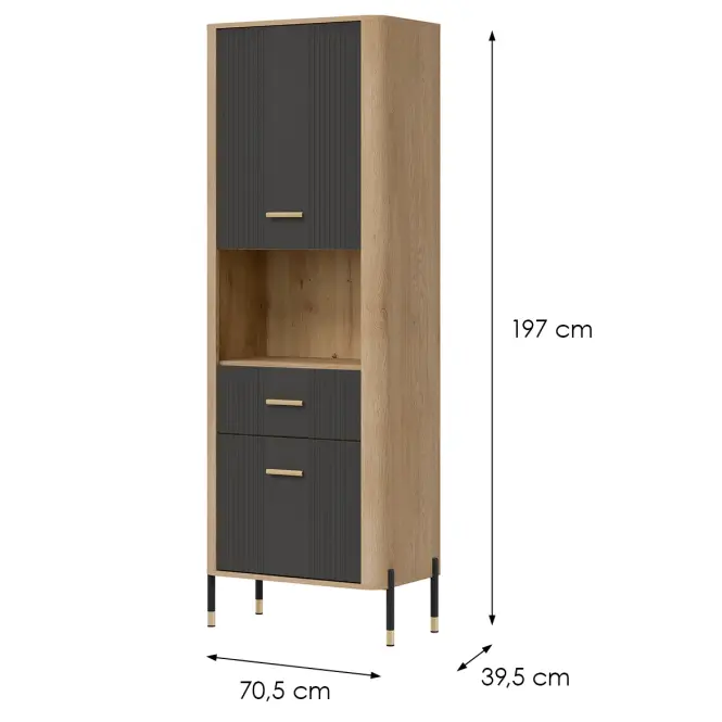 Regál Dante L/P Dt15 Tölgy Cremona/Antracit