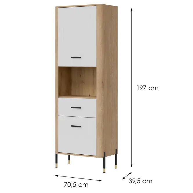 Regál Dante L/P Dt15 Tölgy Cremona/Fehér
