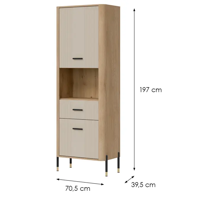 Regál Dante L/P Dt15 Tölgy Cremona/Kasmír