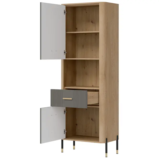 Regál Dante L/P Dt15 Tölgy Cremona/Szürke