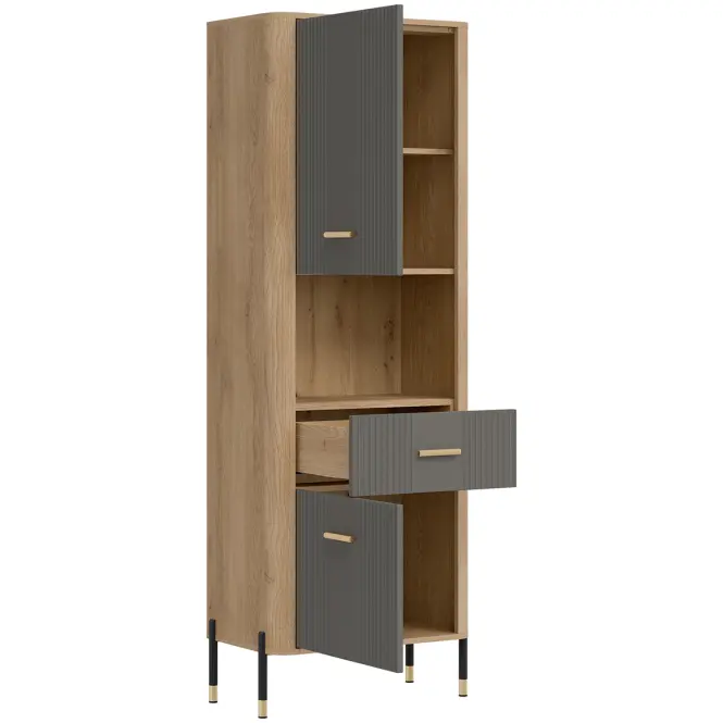 Regál Dante L/P Dt15 Tölgy Cremona/Szürke,6