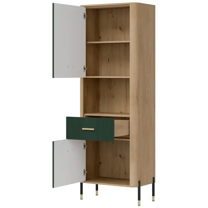 Regál Dante L/P Dt15 Tölgy Cremona/Zöld
