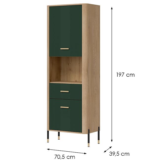 Regál Dante L/P Dt15 Tölgy Cremona/Zöld,7